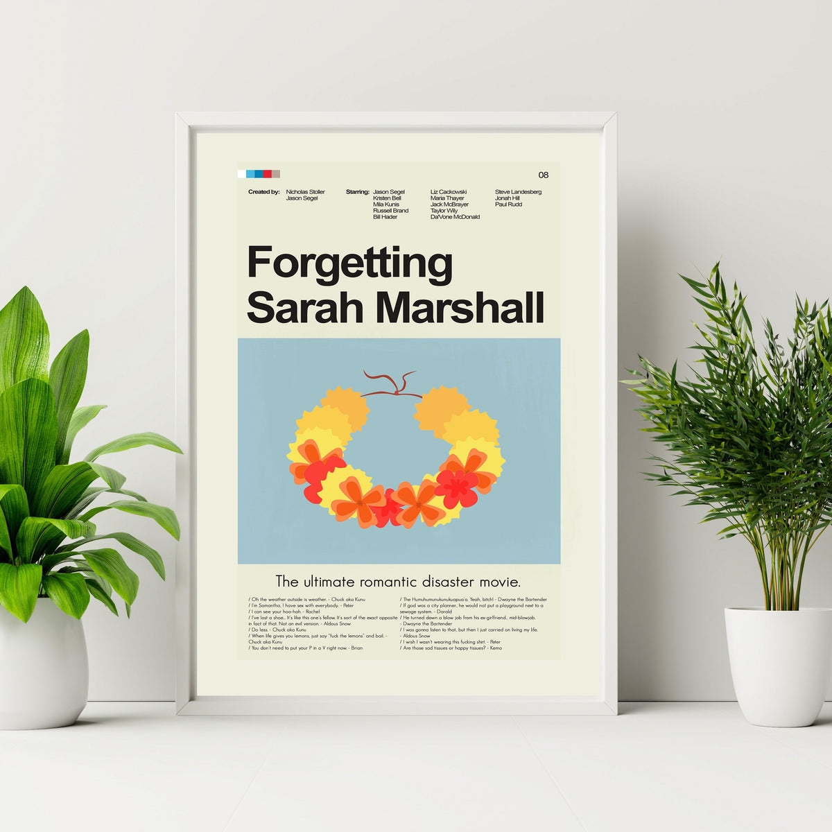 Forgetting Sarah Marshall Inspired Mid-Century Modern Print | 12"x18" or 18"x24" Print only