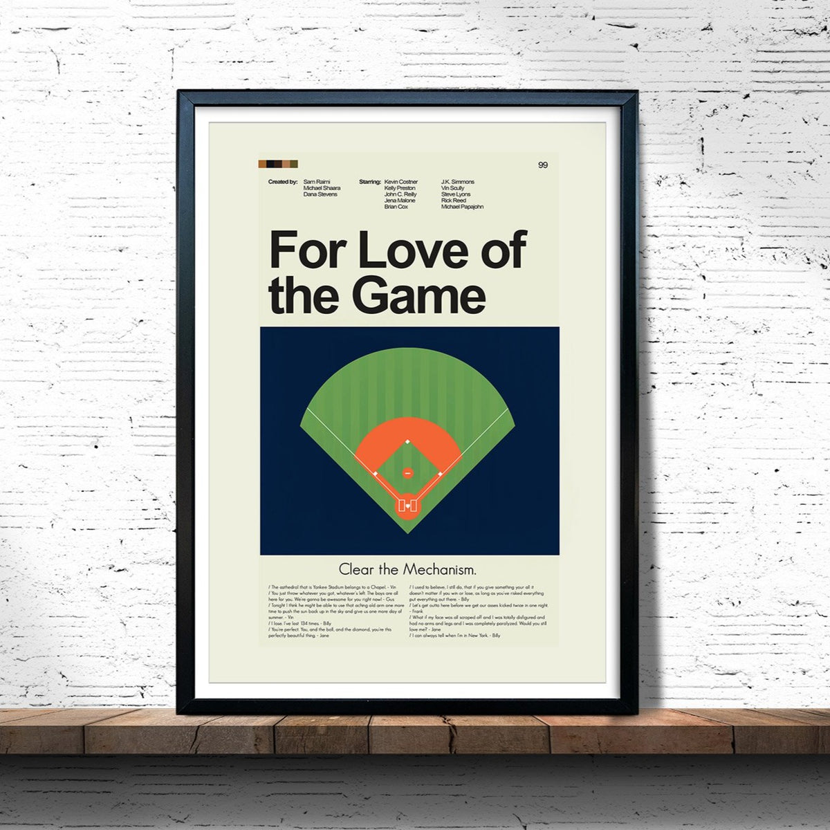 For Love of the Game - Baseball Diamond  | 12"x18" or 18"x24" Print only