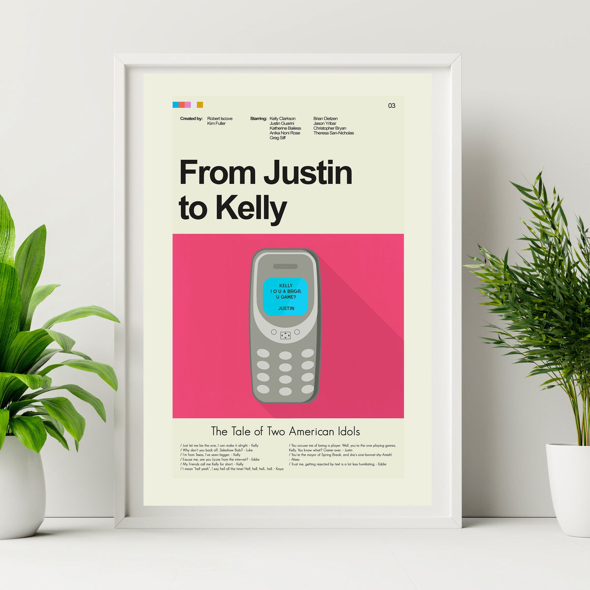 From Justin to Kelly - Text | 12"x18" or 18"x24" Print Only