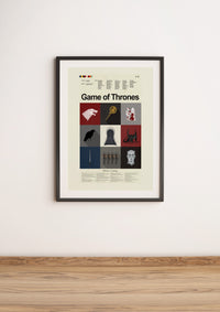 Load image into Gallery viewer, Game of Thrones Inspired Mid-Century Modern Print LARGE 18x24 | Print only
