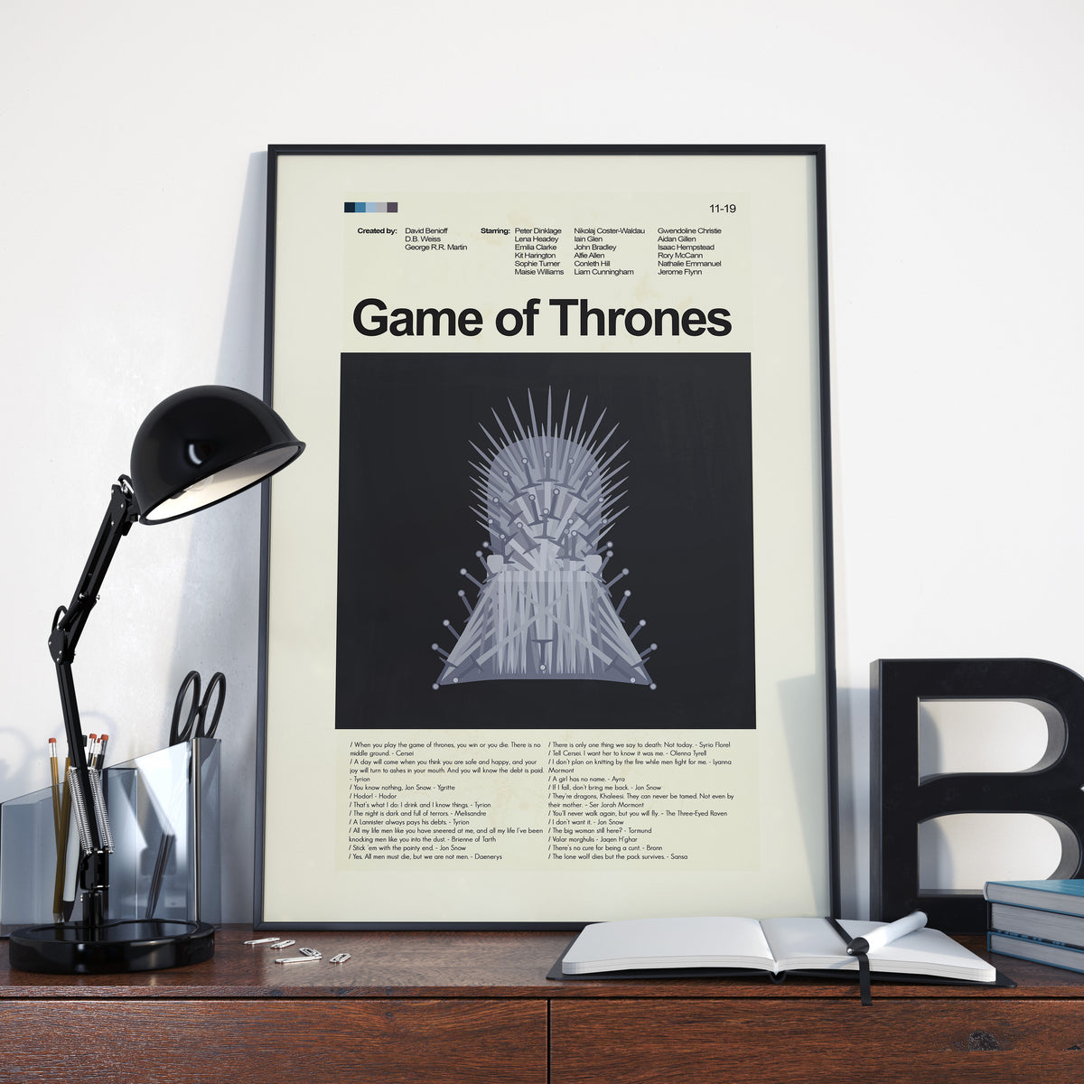 Game of Thrones Inspired Mid-Century Modern Print | 12"x18" or 18"x24" Print only