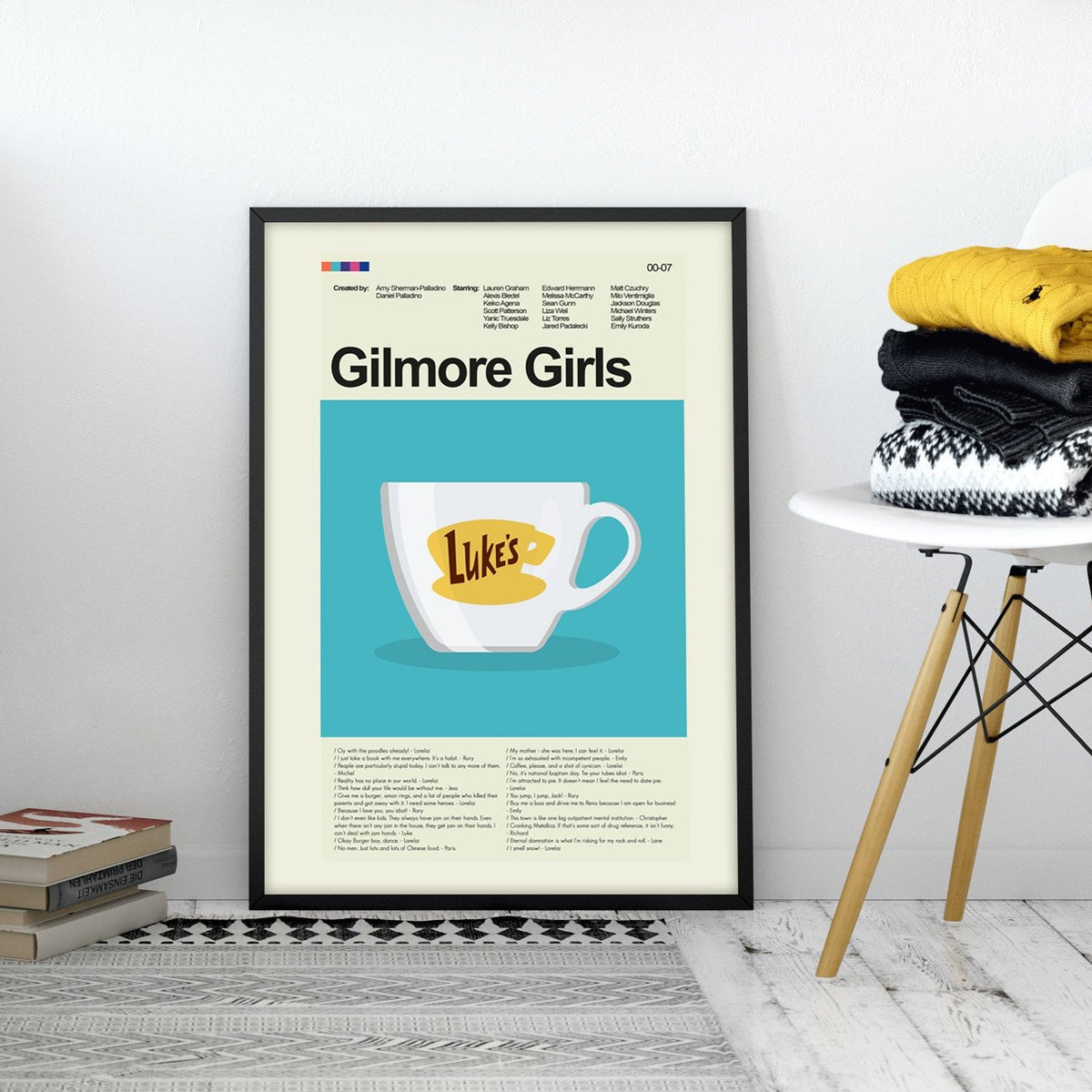 Gilmore Girls Inspired Mid-Century Modern Print | 12"x18" or 18"x24" Print only