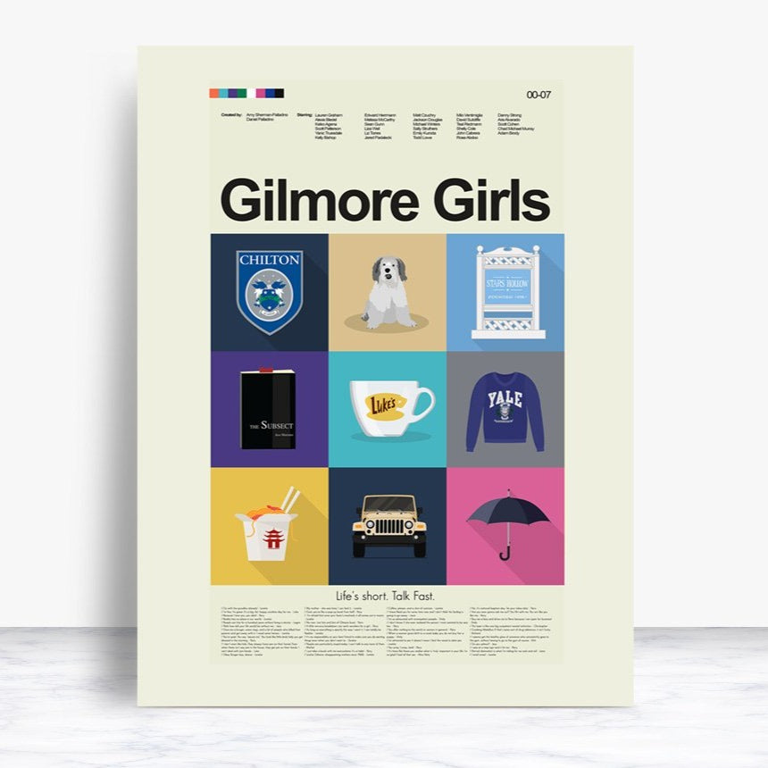 Gilmore Girls Inspired Mid-Century Modern Print LARGE 18x24 | Print only