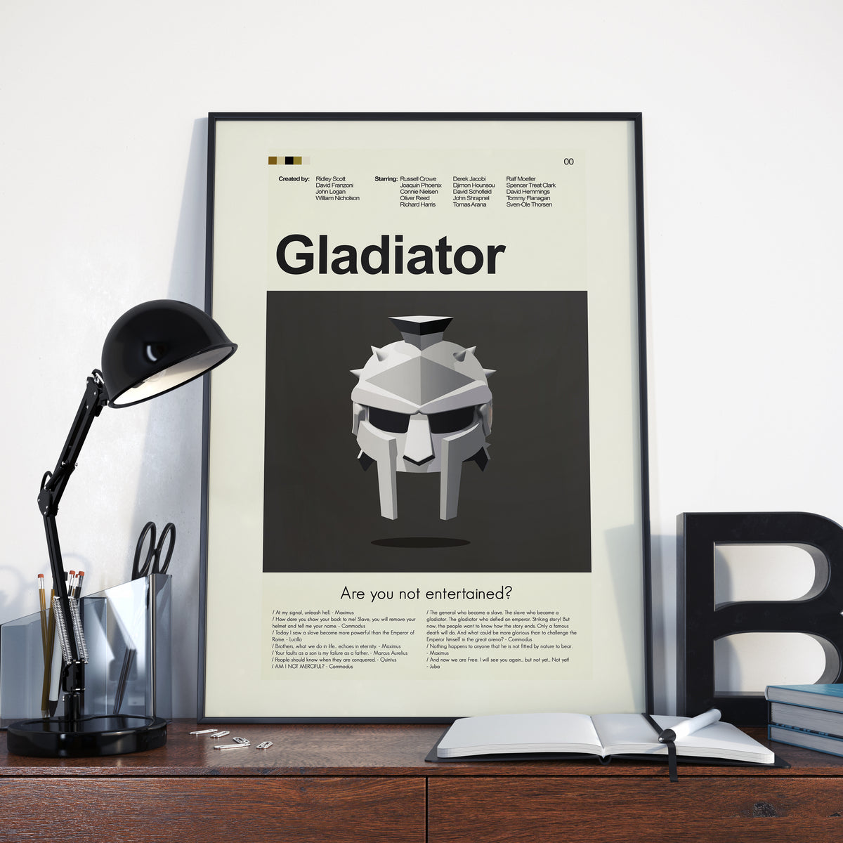 Gladiator - Maximus' Helmet  | 12"x18" or 18"x24" Print only