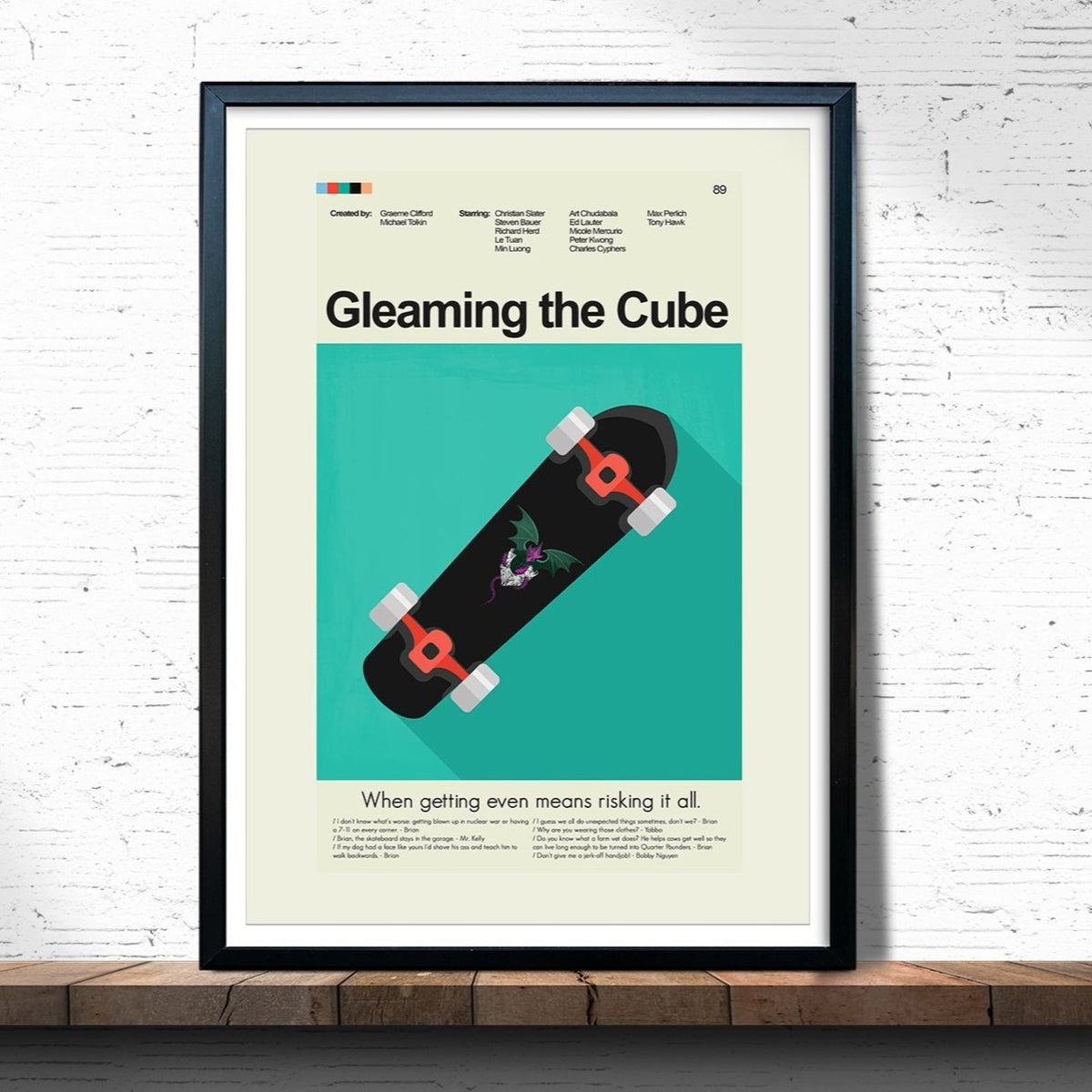 Gleaming the Cube - Skateboard | 12"x18" or 18"x24" Print only