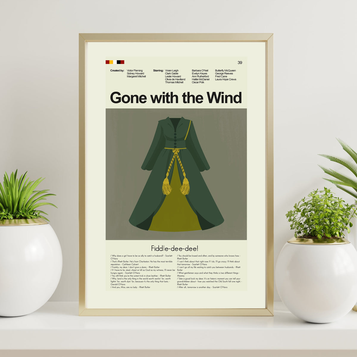 Gone with the Wind - Curtain Dress | 12"x18" or 18"x24" Print only