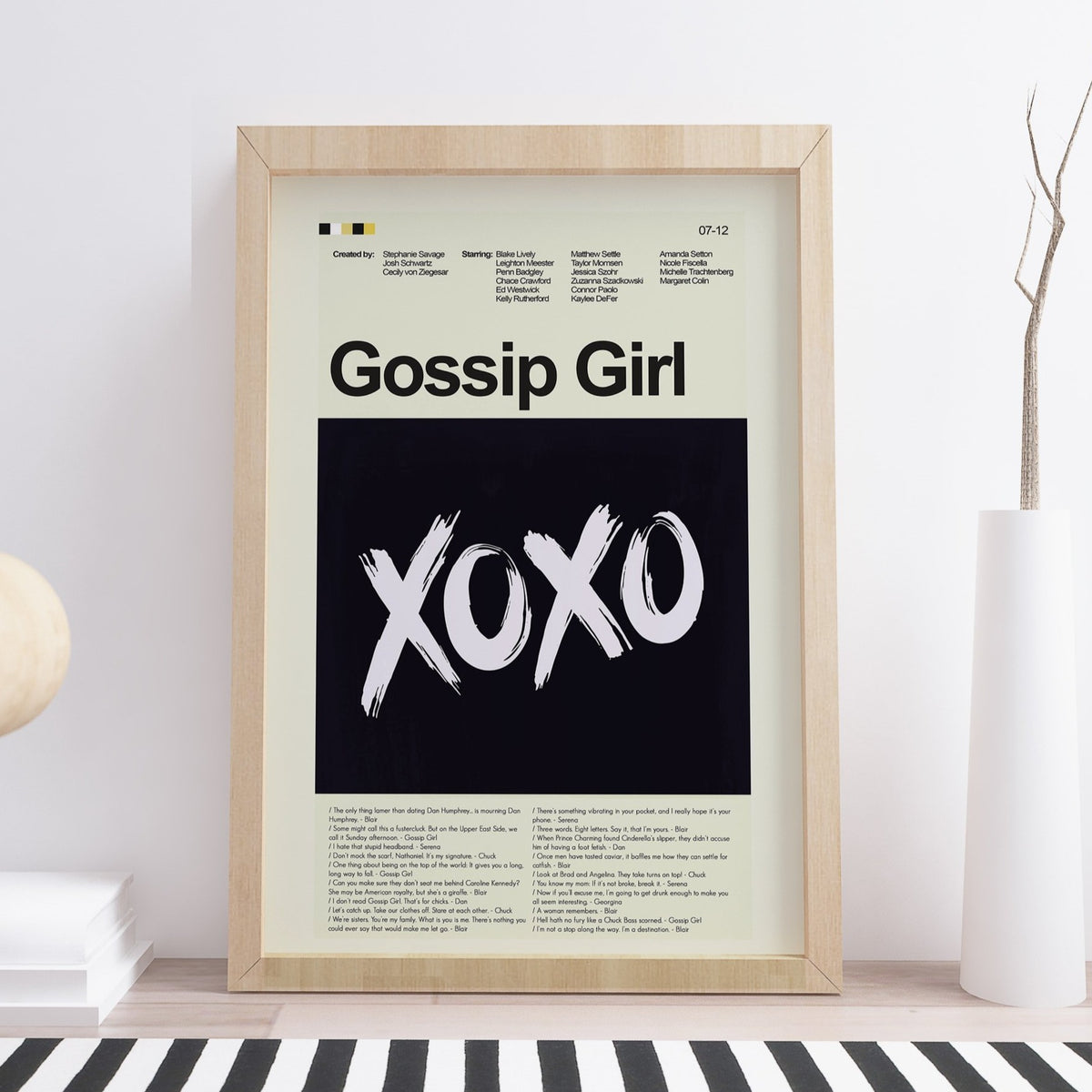 Gossip Girl - XOXO  | 12"x18" or 18"x24" Print only