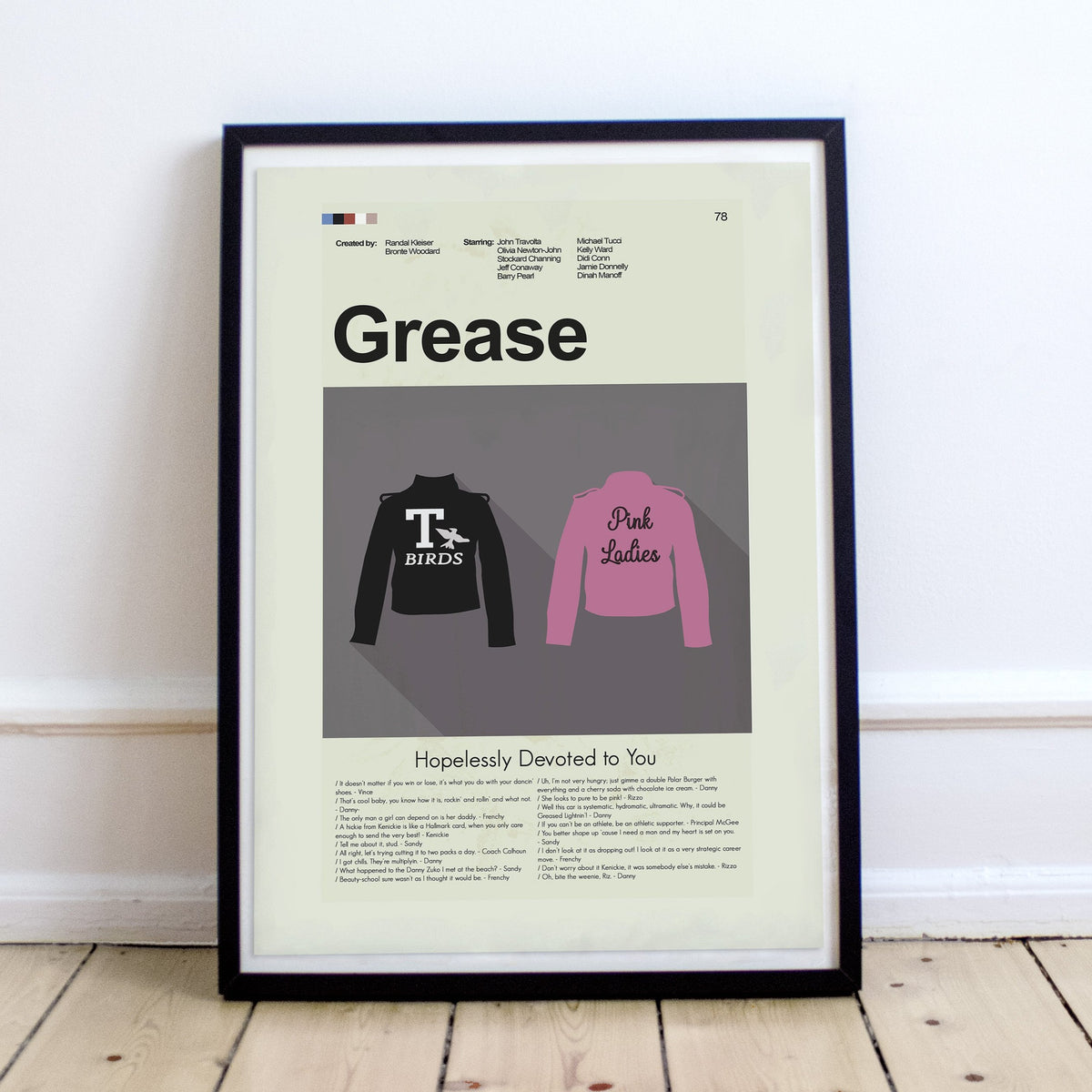 Grease Inspired Mid-Century Modern Print | 12"x18" or 18"x24" Print only