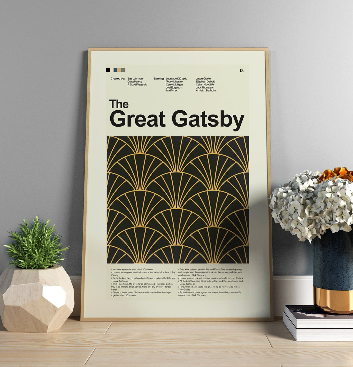 The Great Gatsby - Art Deco Inspired  | 12"x18" or 18"x24" Print only