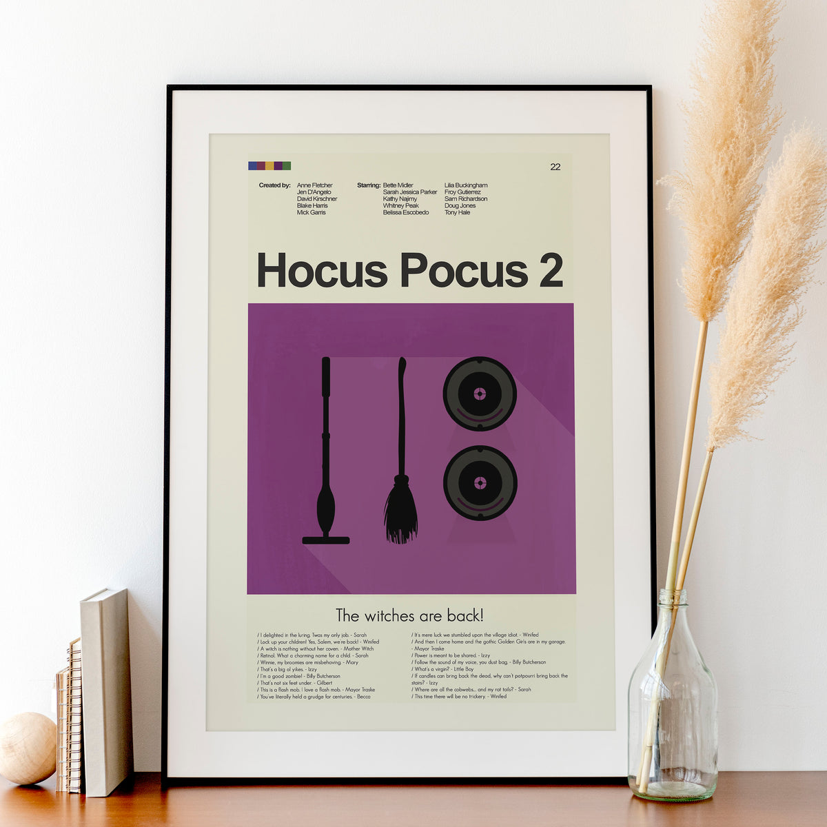 Hocus Pocus 2 - Wet Mop, Broom, and Broomies | 12"x18" or 18"x24" Print only