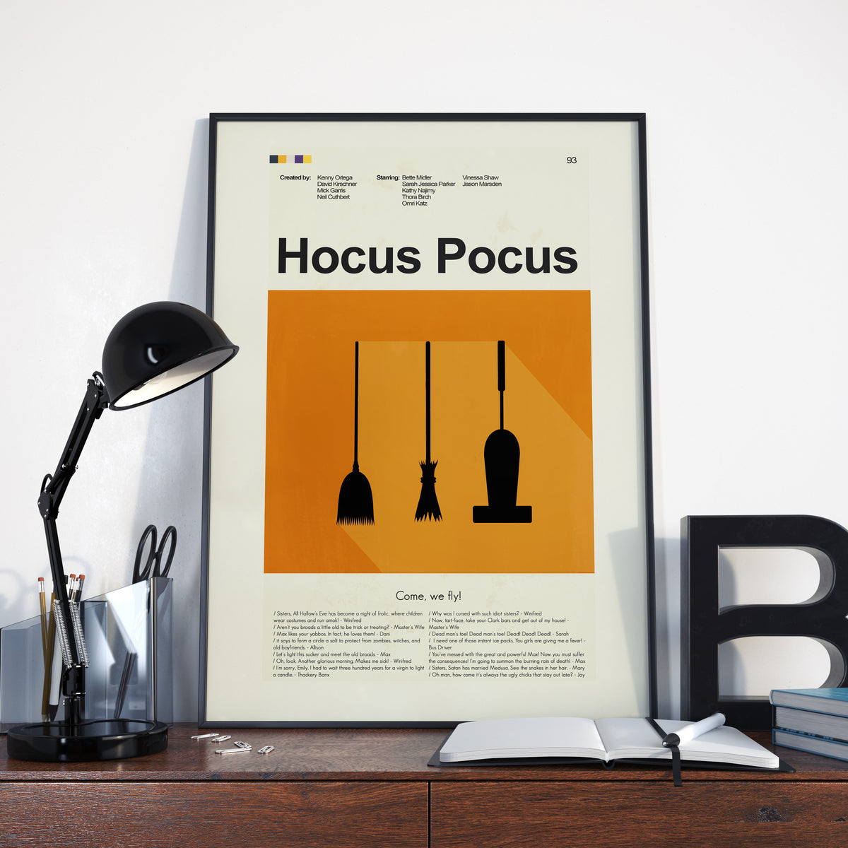 Hocus Pocus Inspired Mid-Century Modern Print | 12"x18" or 18"x24" Print only