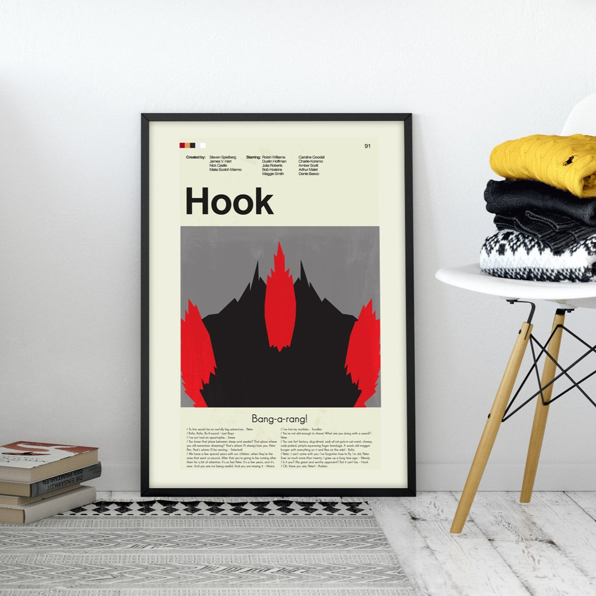 Hook Inspired Mid-Century Modern Print | 12"x18" or 18"x24" Print only