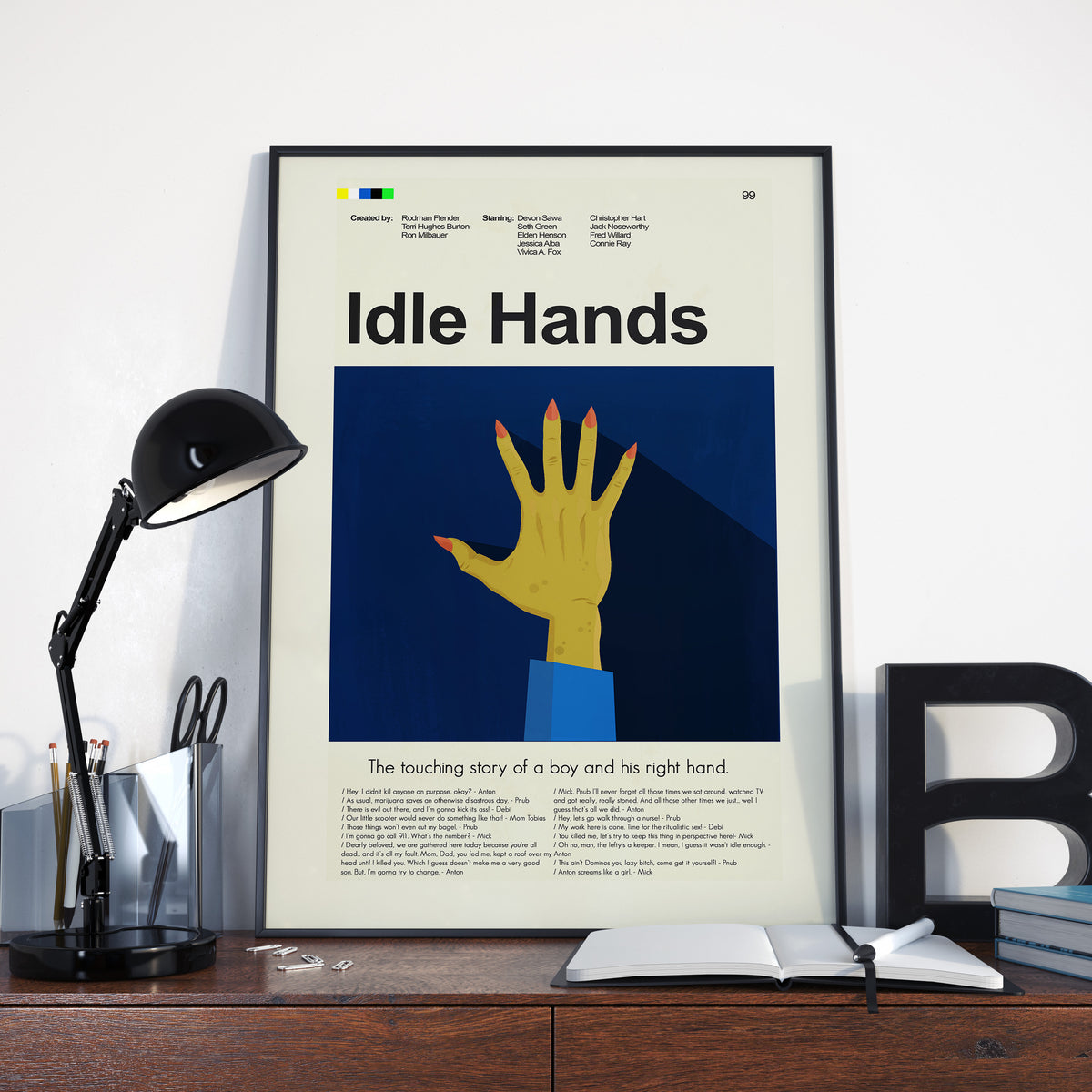 Idle Hands Inspired Mid-Century Modern Print | 12"x18" or 18"x24" Print only