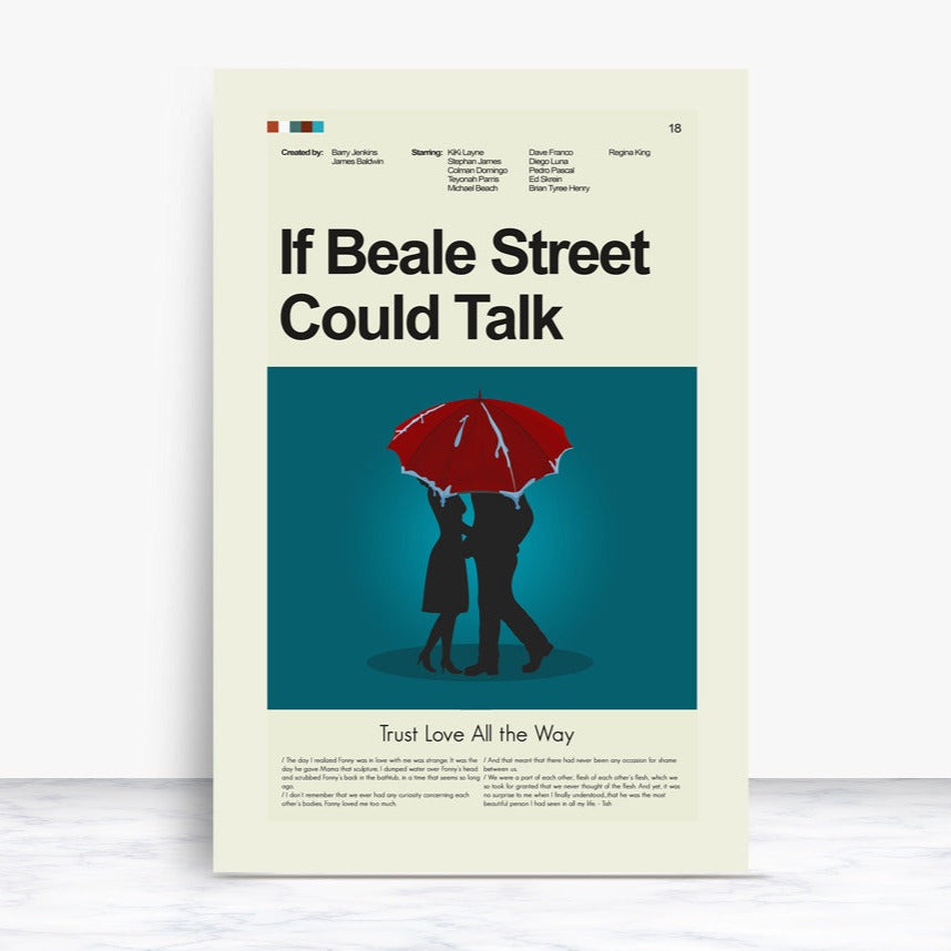 If Beale Street Could Talk - Silhouette in Rain  | 12"x18" or 18"x24" Print only