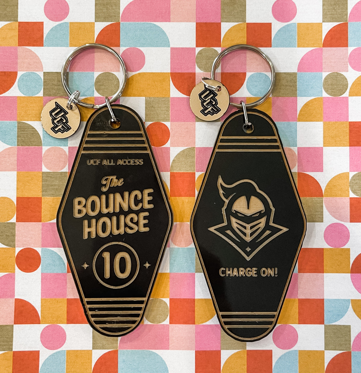 UCF - The Bounce House | Retro Motel Keychain