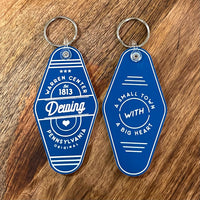 Load image into Gallery viewer, Warren Center - A Small Town with a Big Heart | Retro Motel Keychain
