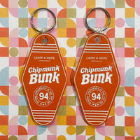 Load image into Gallery viewer, Heavyweights - Chipmunk Bunk | Retro Motel Keychain
