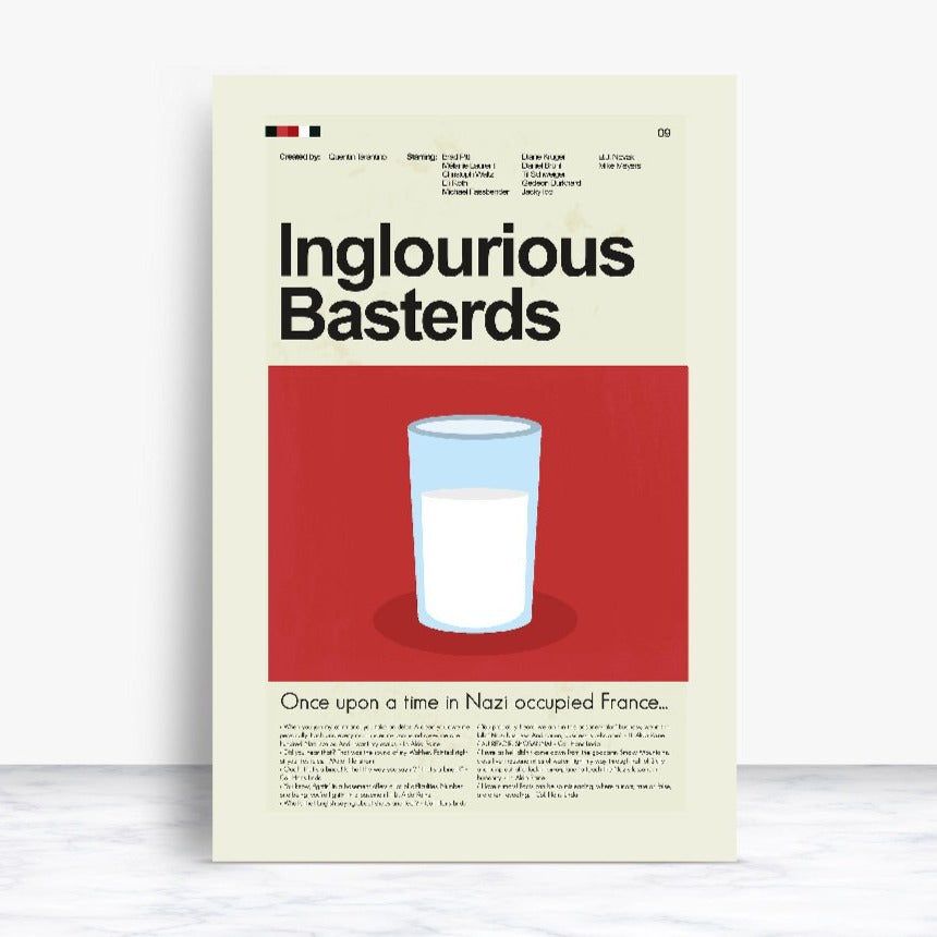 Inglourious Basterds Inspired Mid-Century Modern Print | 12"x18" or 18"x24" Print only
