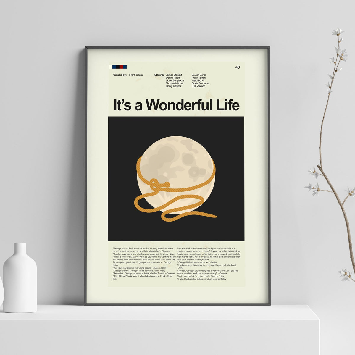 It's a Wonderful Life Inspired Mid-Century Modern Print | 12"x18" or 18"x24" Print only