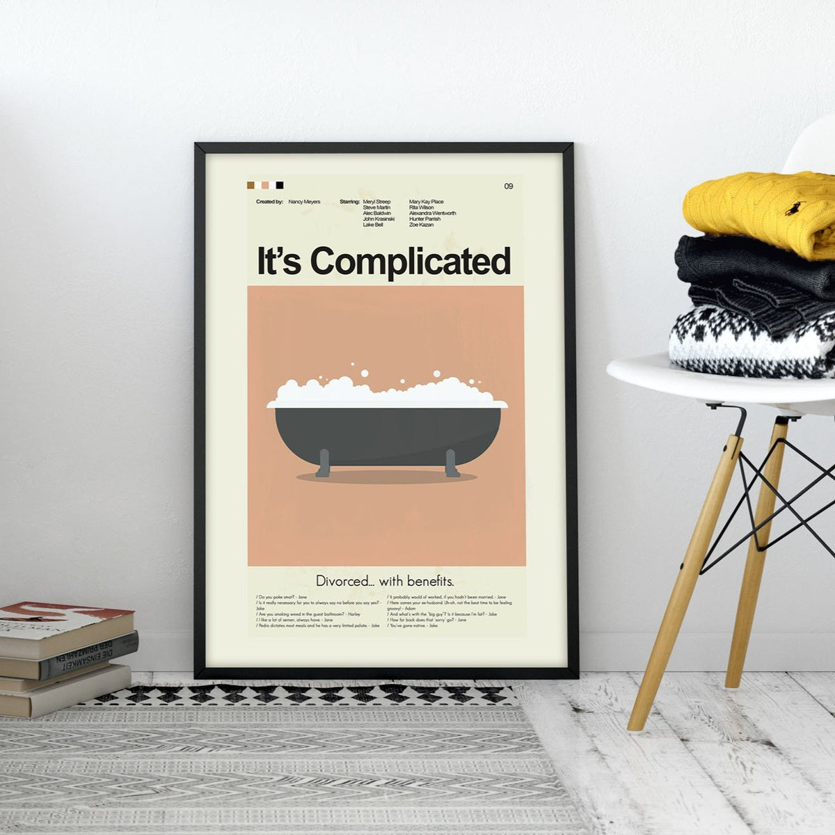 It's Complicated Inspired Mid-Century Modern Print | 12"x18" or 18"x24" Print only