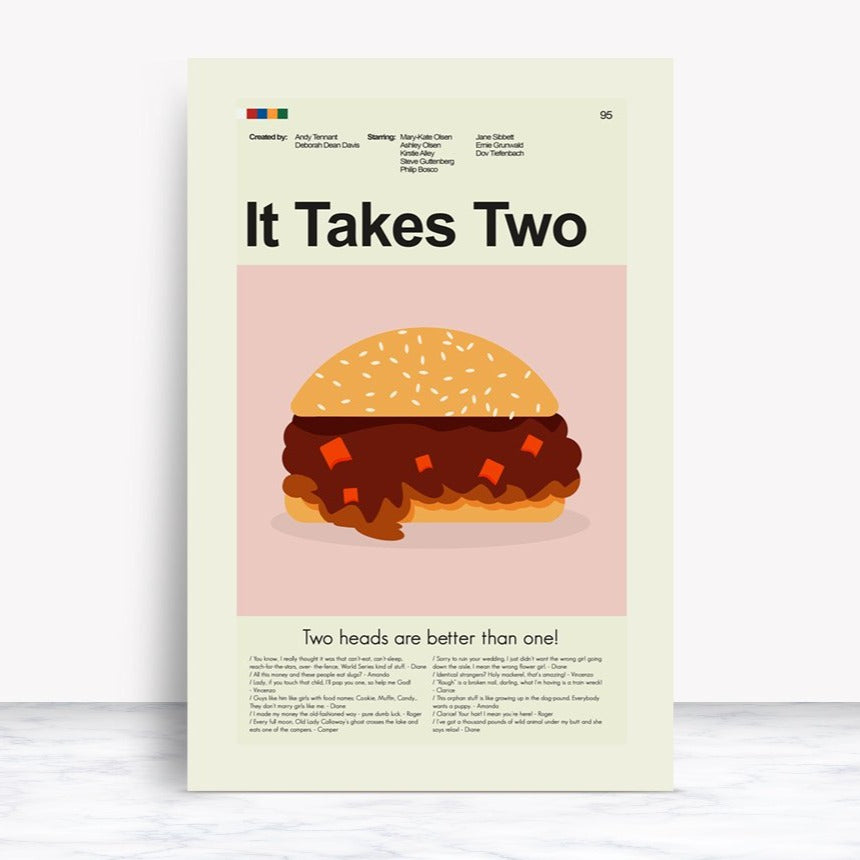 It Takes Two - The Sloppy Joe  | 12"x18" or 18"x24" Print only