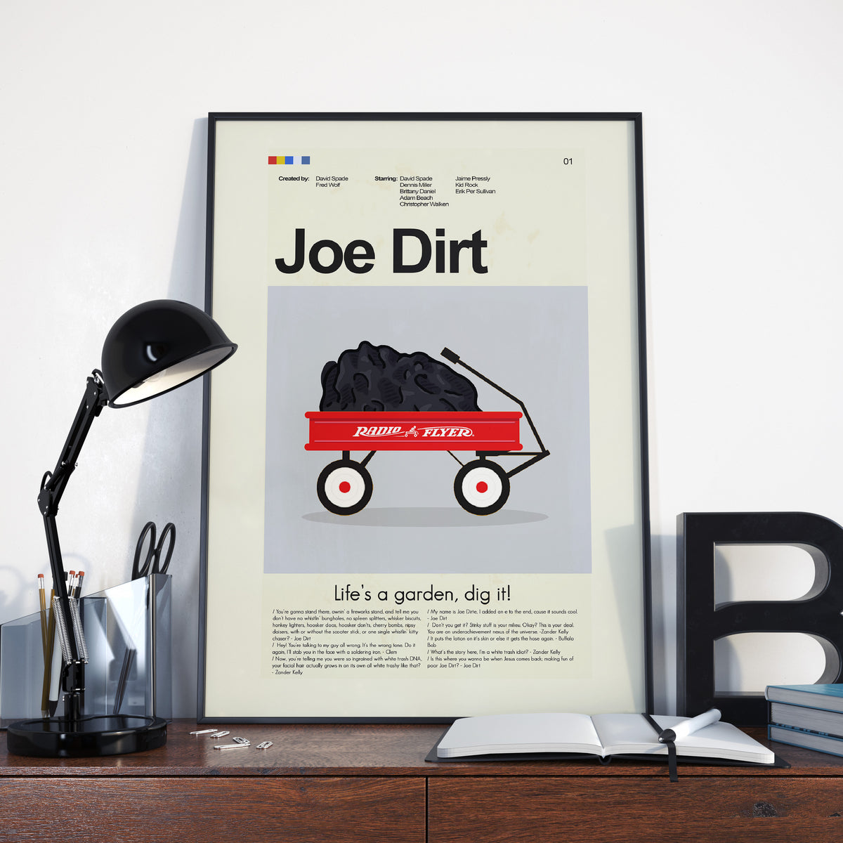 Joe Dirt Inspired Mid-Century Modern Print | 12"x18" or 18"x24" Print only
