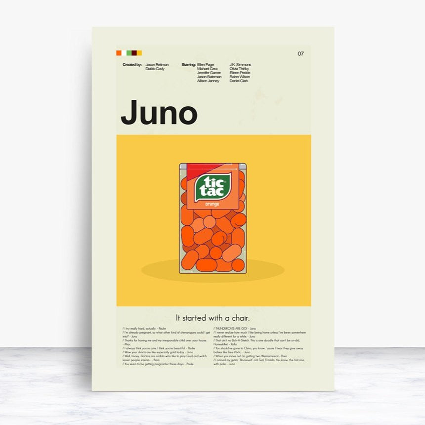 Juno Inspired Mid-Century Modern Print | 12"x18" or 18"x24" Print only