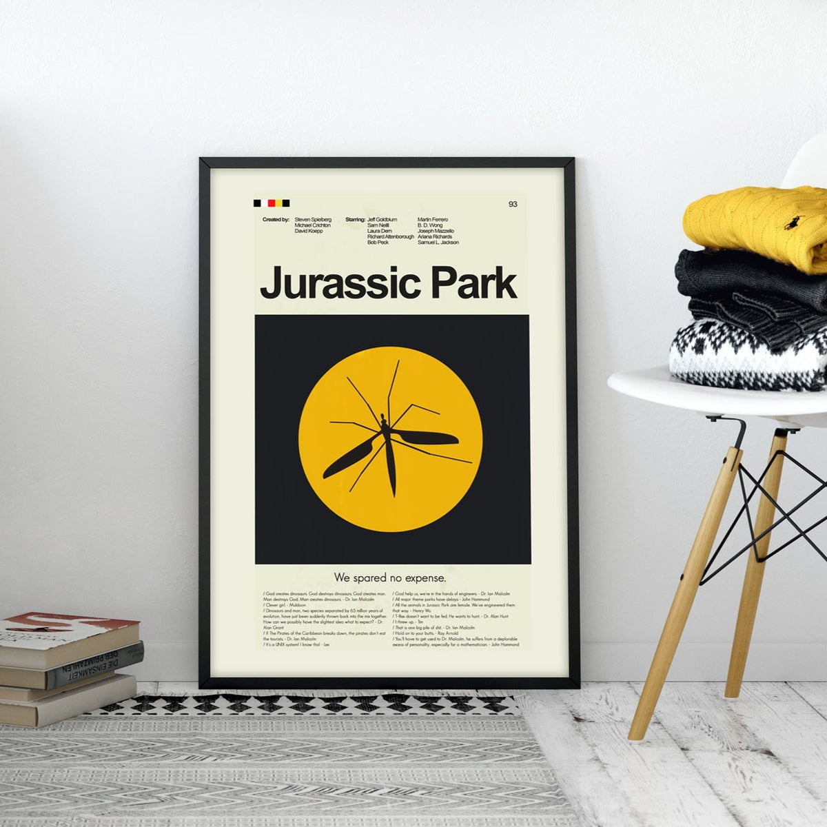 Jurassic Park Inspired Mid-Century Modern Print | 12"x18" or 18"x24" Print only