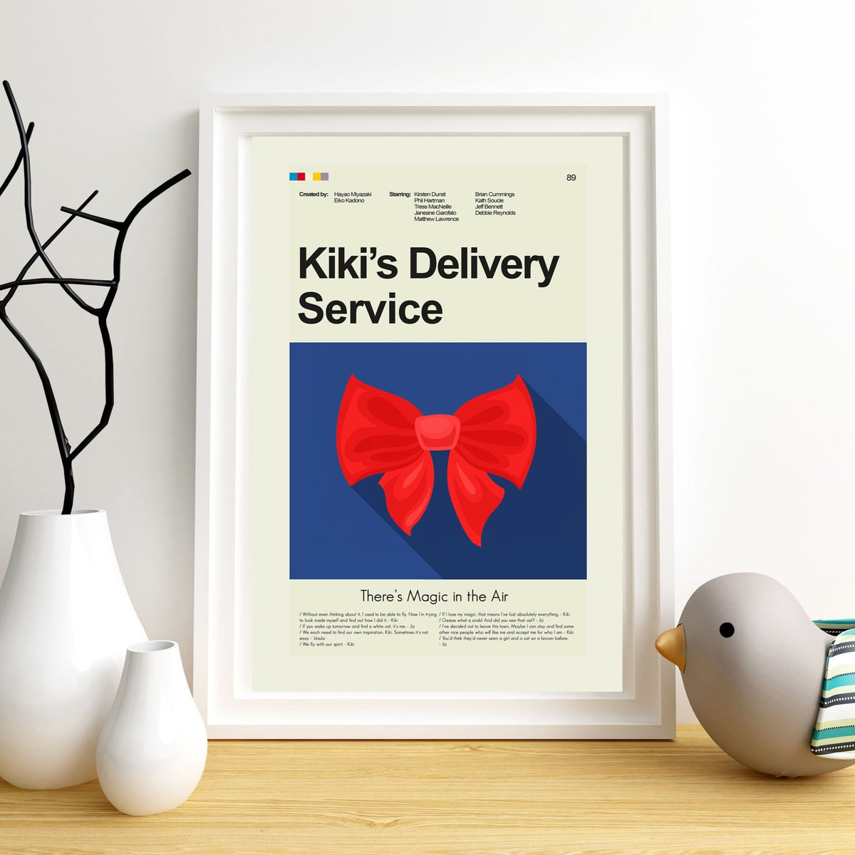 Kiki's Delivery Service - Red Bow | 12"x18" Print Only