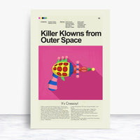 Load image into Gallery viewer, Killer Klowns from Outer Space Inspired Mid-Century Modern Print | 12&quot;x18&quot; or 18&quot;x24&quot; Print only
