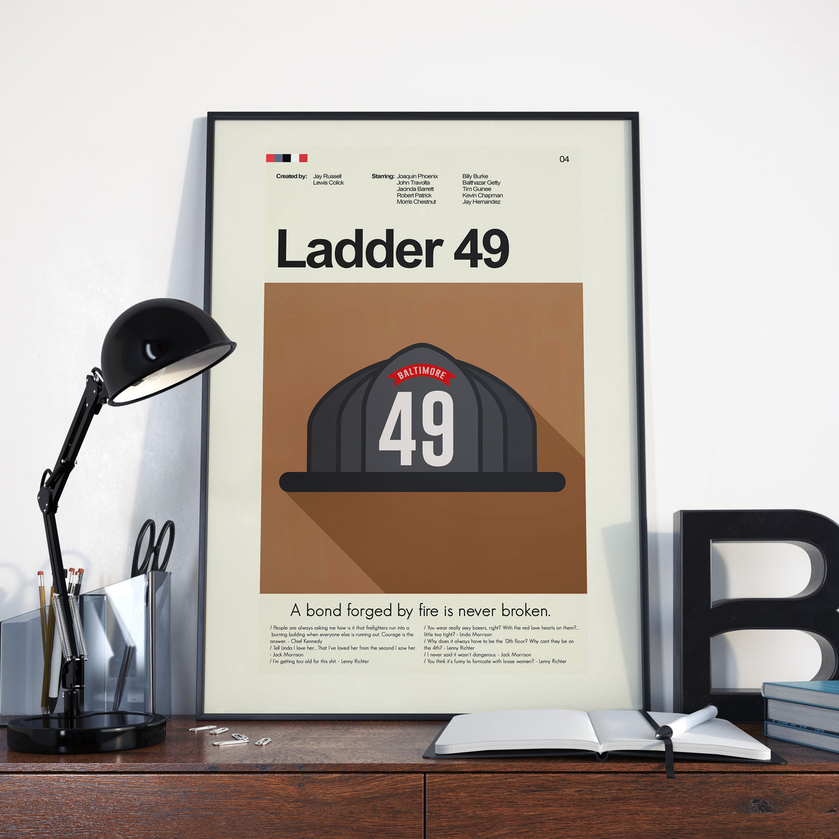 Ladder 49 - Helmet | 12"x18" or 18"x24" Print only