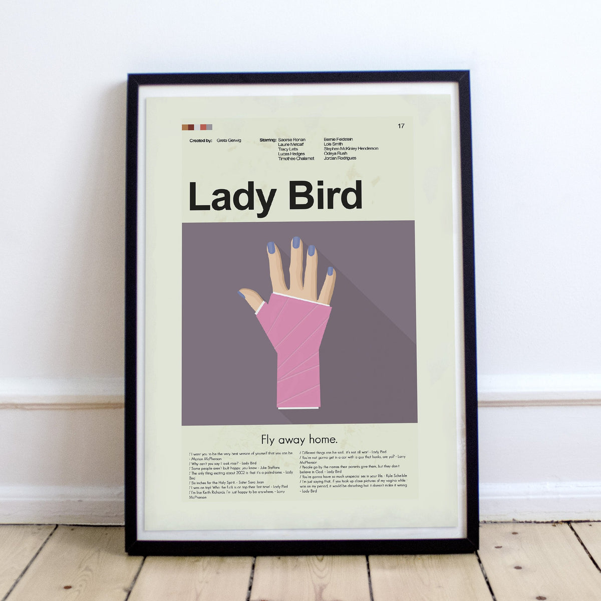 Lady Bird Inspired Mid-Century Modern Print | 12"x18" or 18"x24" Print only
