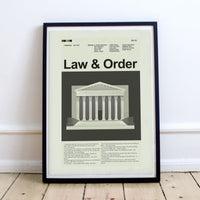 Load image into Gallery viewer, Law and Order Inspired Mid-Century Modern Print | 12&quot;x18&quot; or 18&quot;x24&quot; Print only
