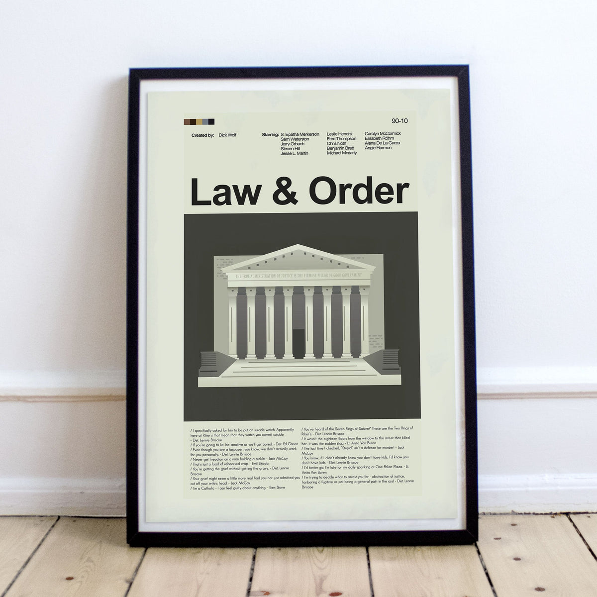 Law and Order Inspired Mid-Century Modern Print | 12"x18" or 18"x24" Print only