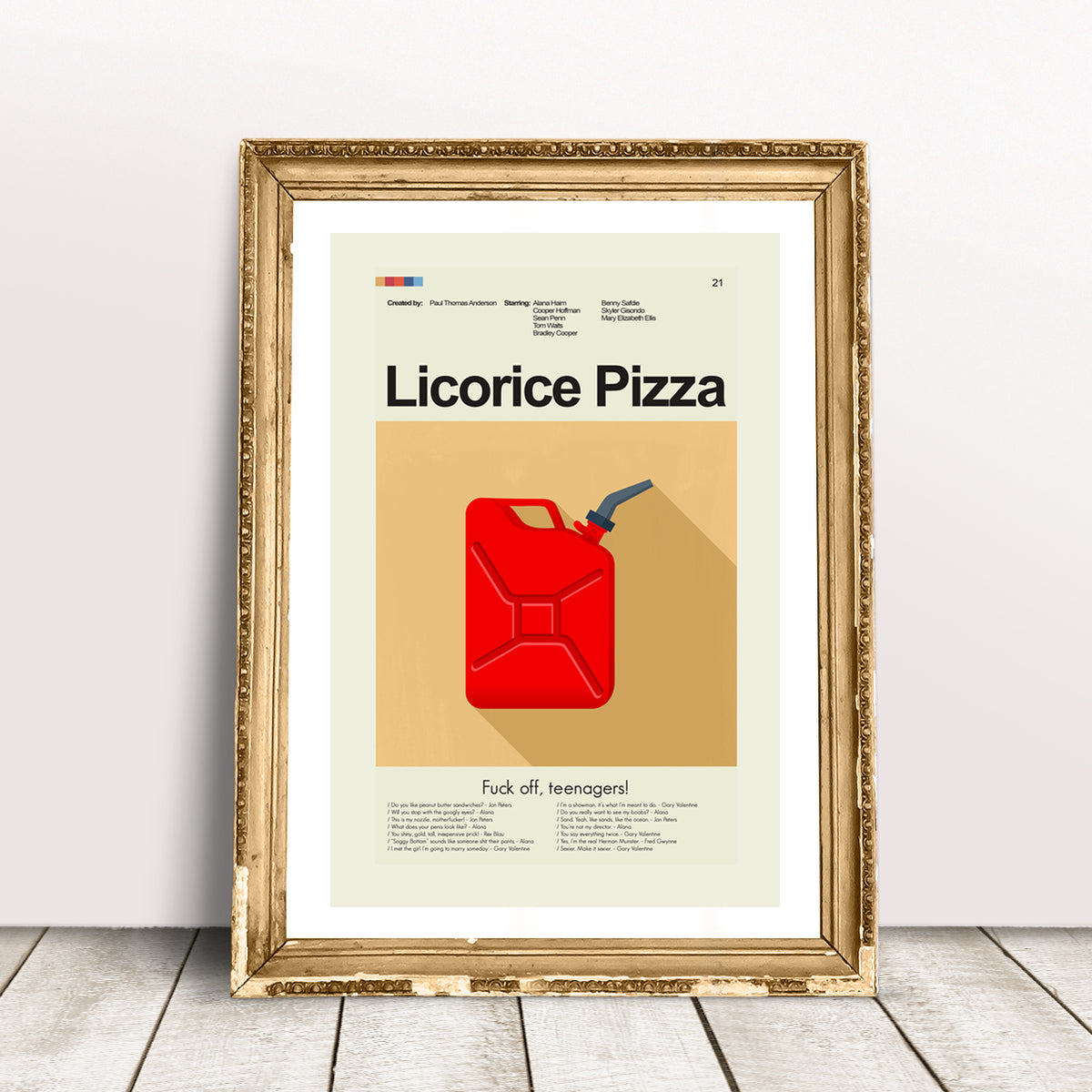 Licorice Pizza - Gas Can | 12"x18" or 18"x24" Print only