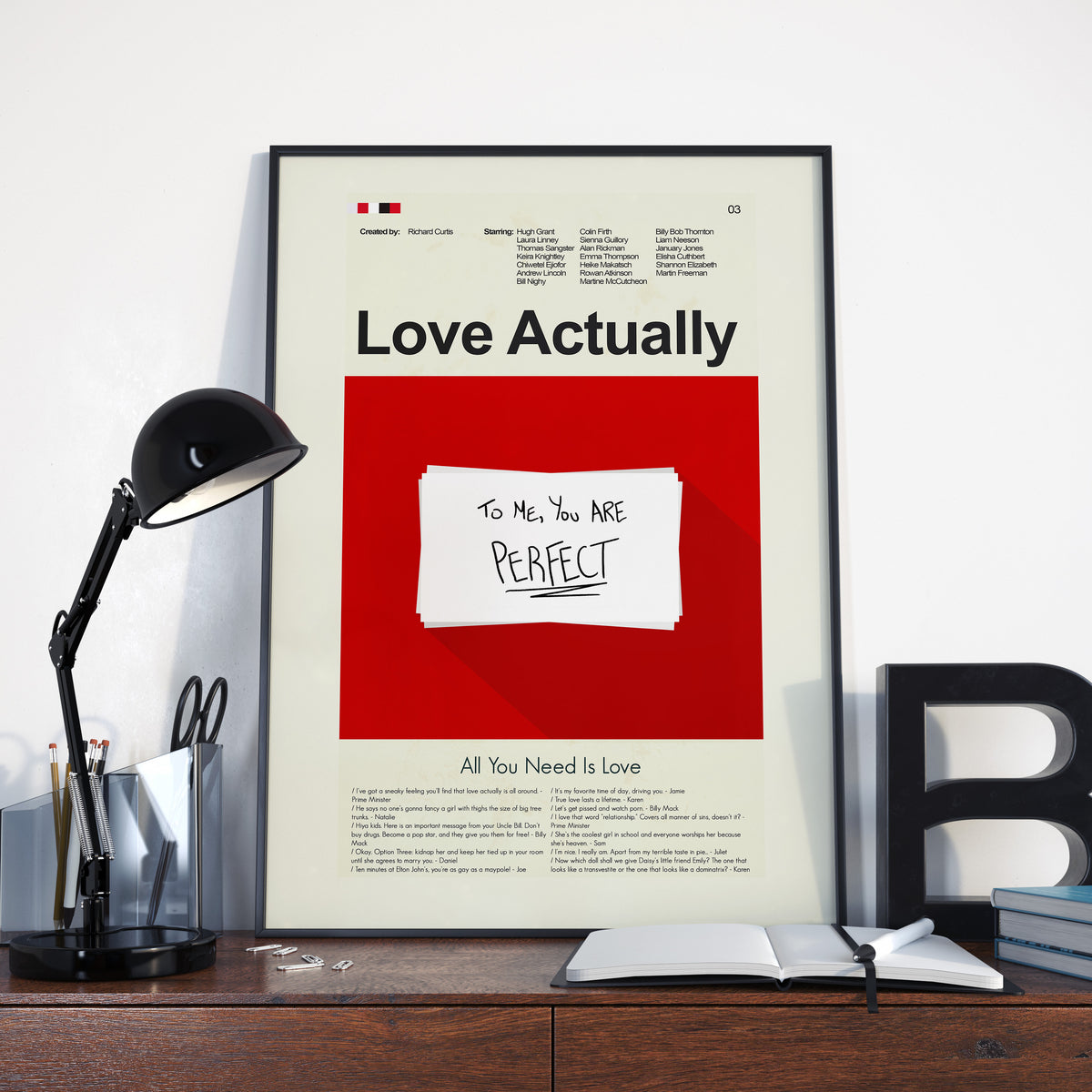 Love Actually Mid-Century Modern Print | 12"x18" or 18"x24" Print only