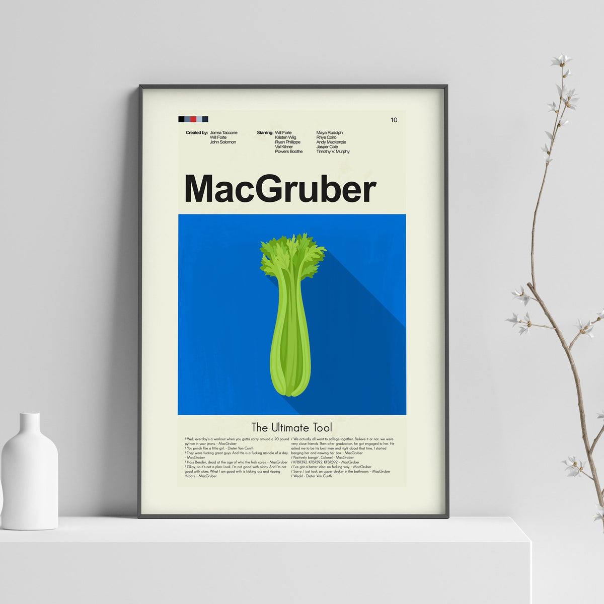 MacGruber Inspired Mid-Century Modern Print | 12"x18" or 18"x24" Print only
