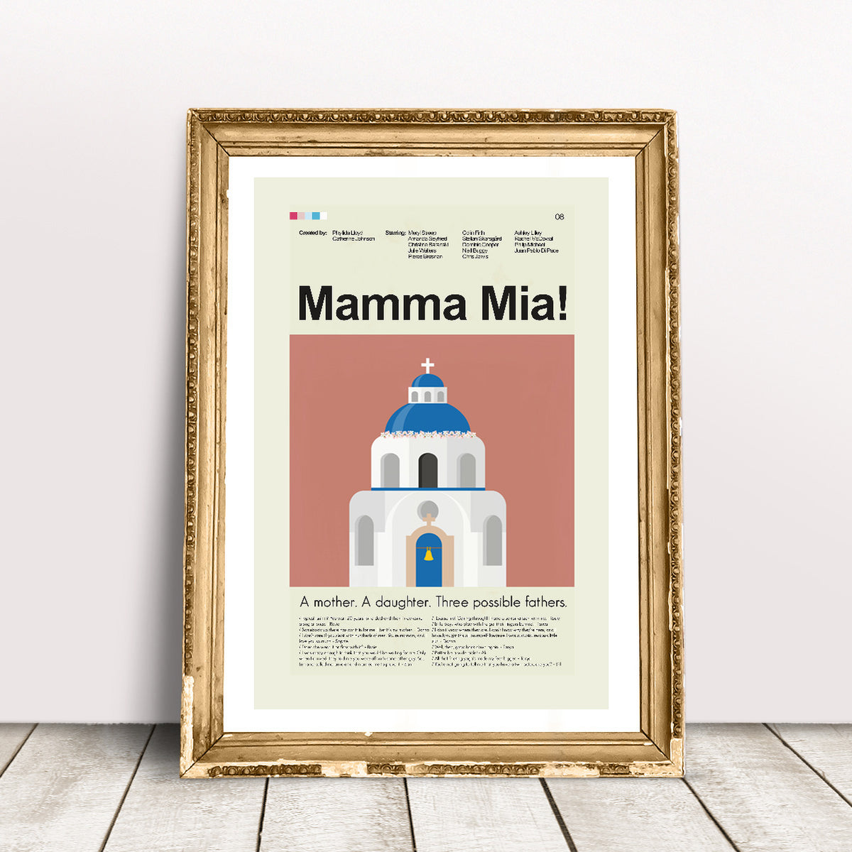 Mamma Mia! Inspired Mid-Century Modern Print | 12"x18" or 18"x24" Print only
