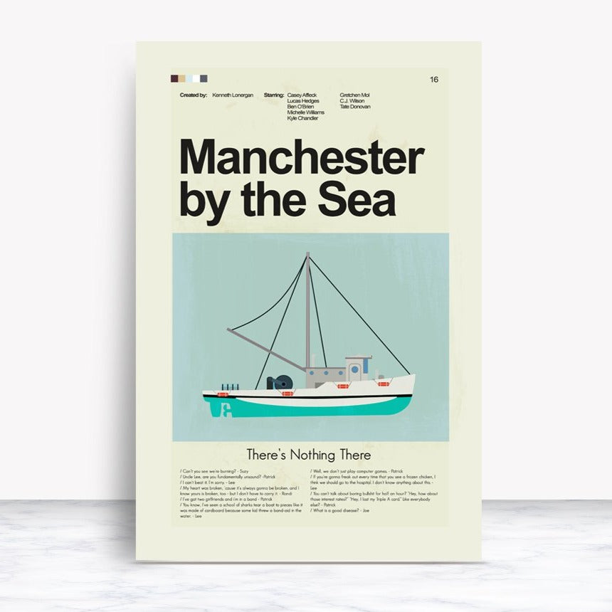Manchester by the Sea Inspired Mid-Century Modern Print | 12"x18" or 18"x24" Print only