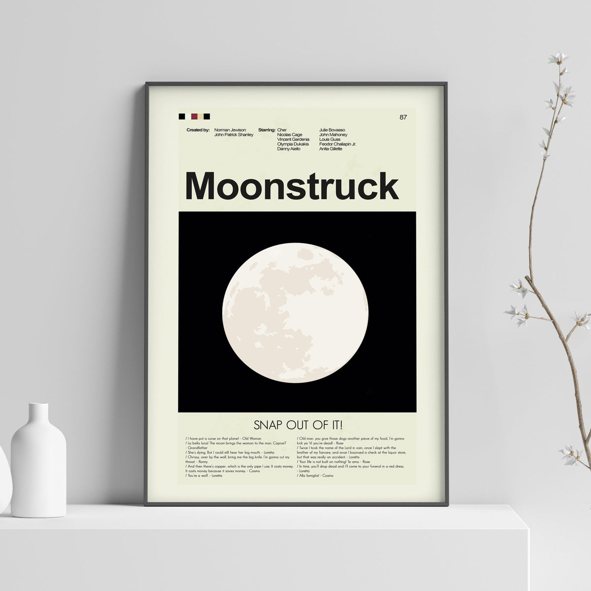 Moonstruck Mid-Century Modern Print | 12"x18" or 18"x24" Print only