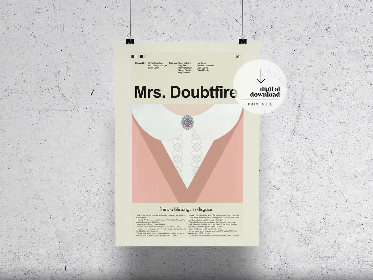 Mrs. Doubtfire | DIGITAL ARTWORK DOWNLOAD