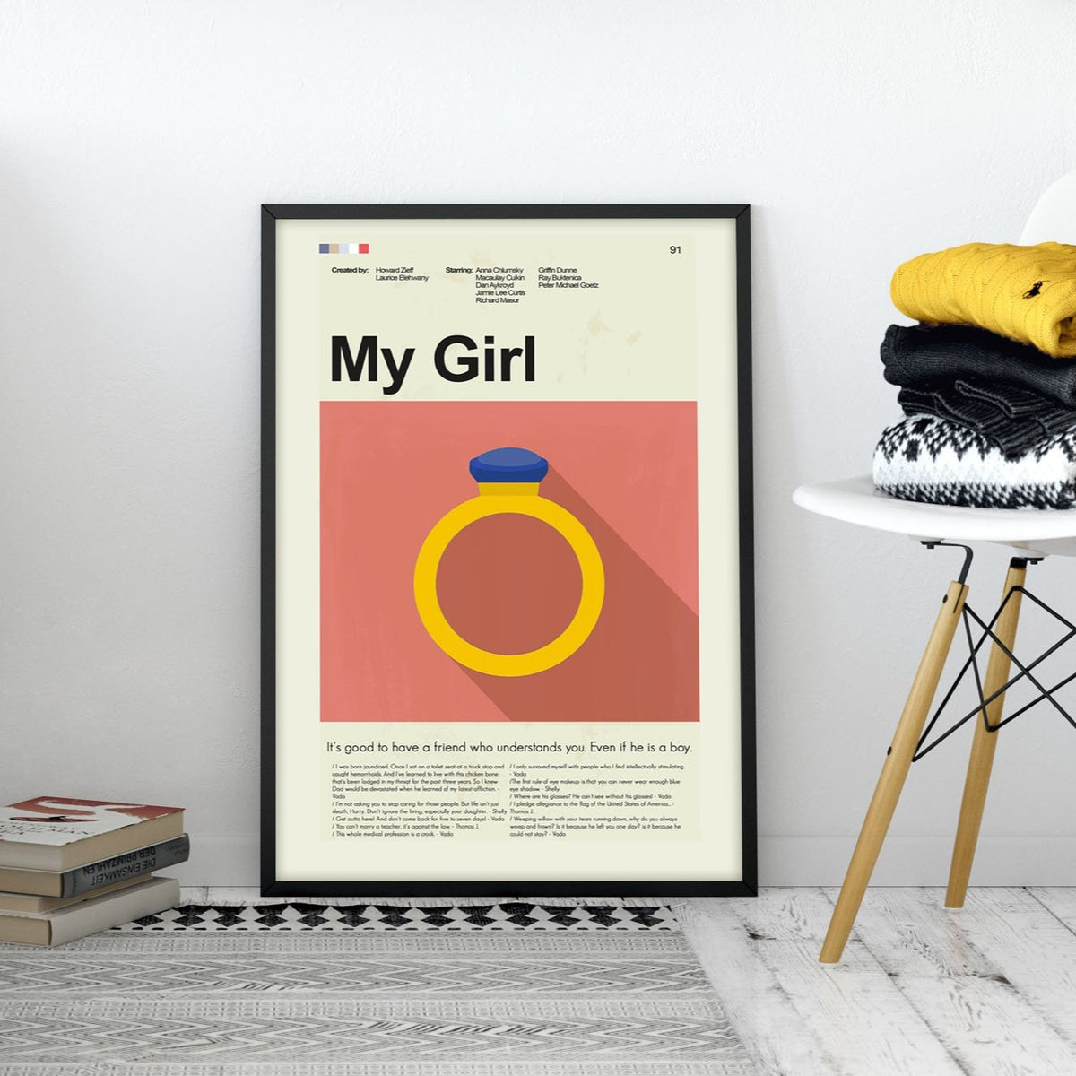My Girl Inspired Mid-Century Modern Print | 12"x18" or 18"x24" Print only