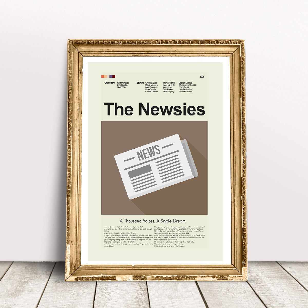 The Newsies Inspired Mid-Century Modern Print | 12"x18" or 18"x24" Print only