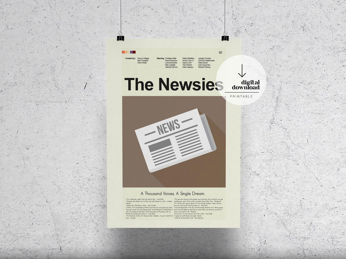 The Newsies | DIGITAL ARTWORK DOWNLOAD