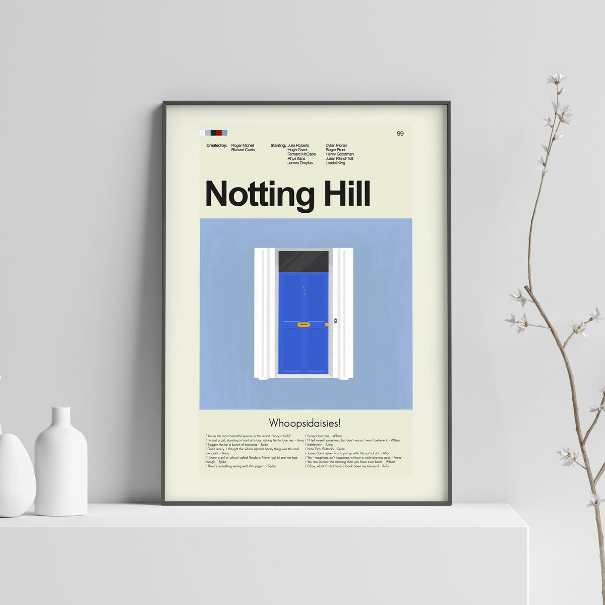 Notting Hill Inspired Mid-Century Modern Print | 12"x18" or 18"x24" Print only