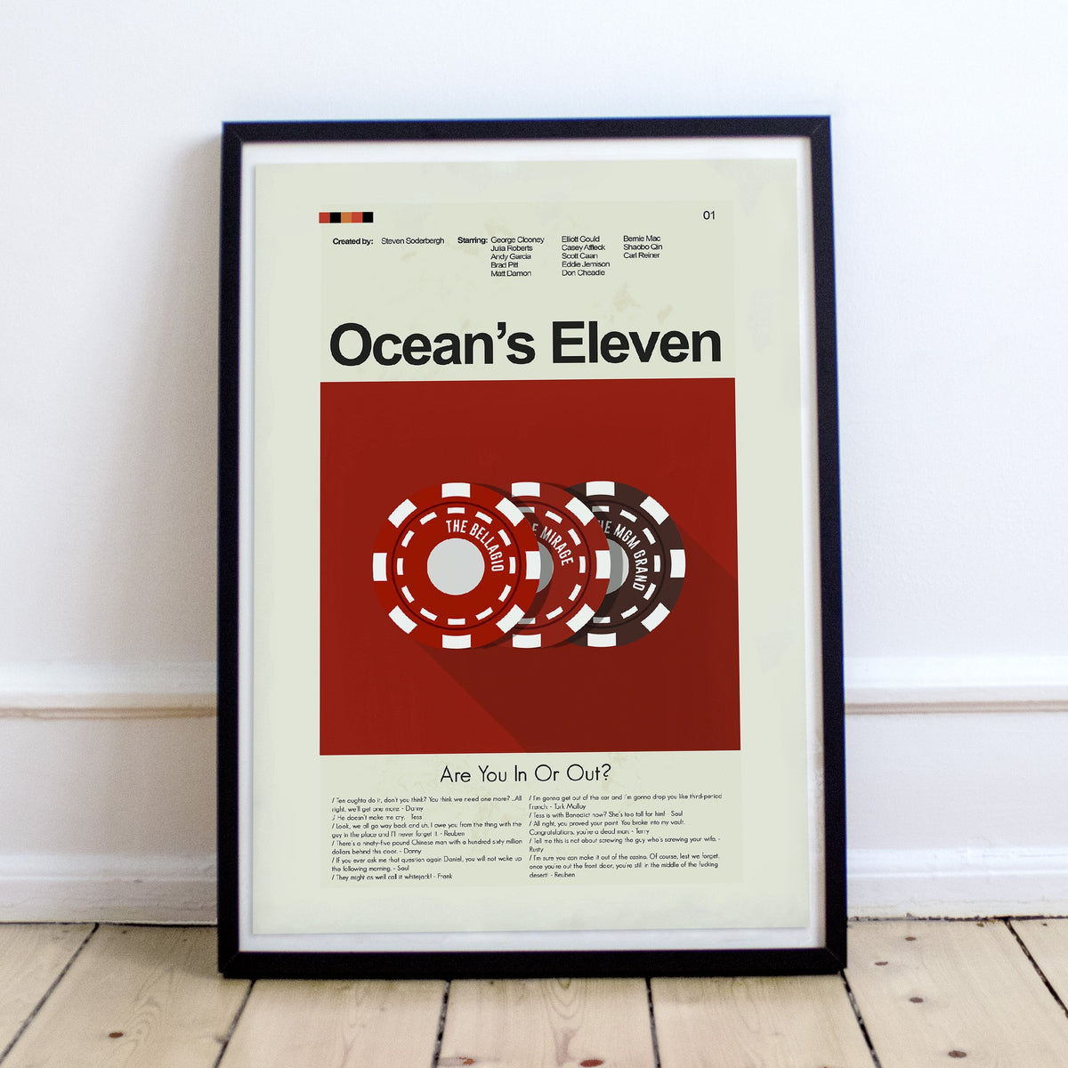Oceans Eleven - Casino Chips | 12"x18" or 18"x24" Print only