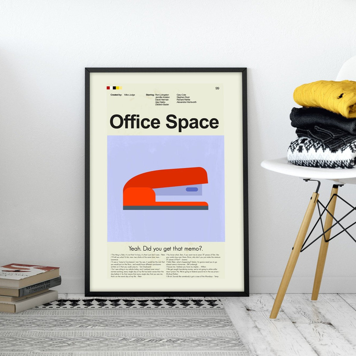 Office Space Inspired Mid-Century Modern Print | 12"x18" or 18"x24" Print only