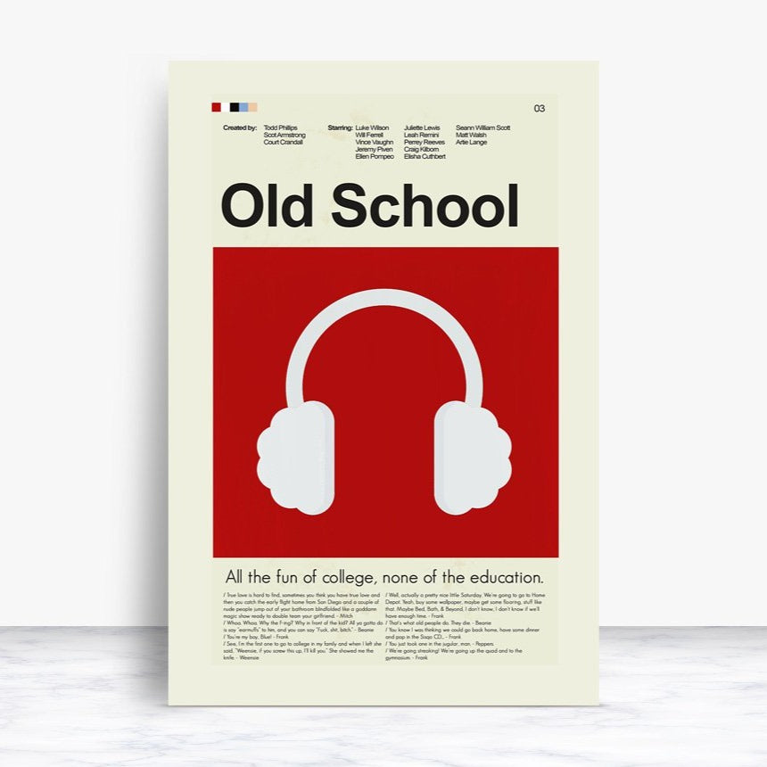 Old School Inspired Mid-Century Modern Print | 12"x18" or 18"x24" Print only