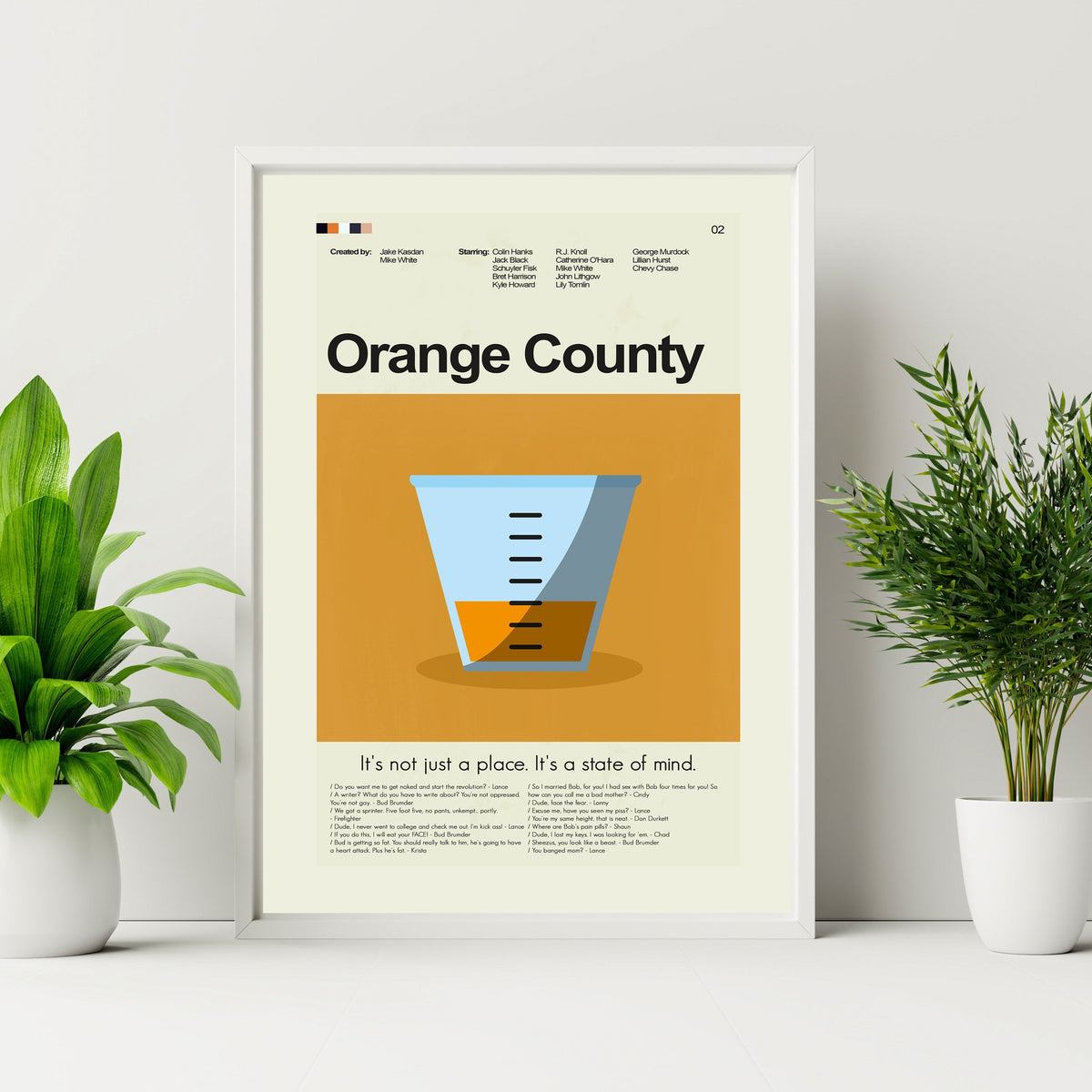 Orange County Inspired Mid-Century Modern Print | 12"x18" or 18"x24" Print only