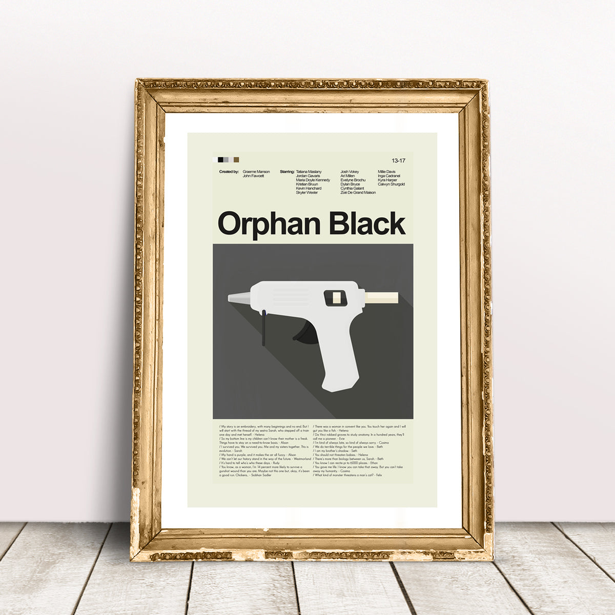 Orphan Black - Hot Glue Gun | 12"x18" or 18"x24" Print only